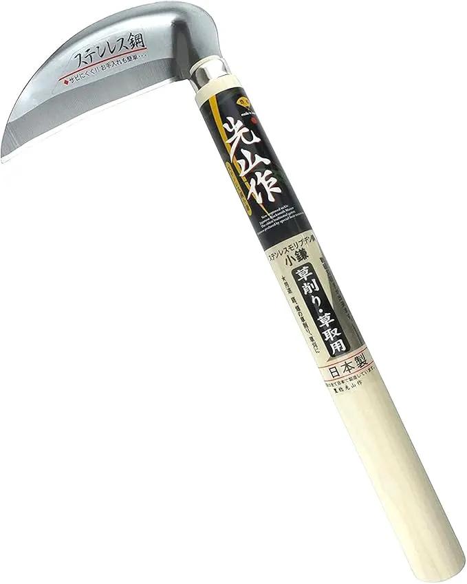 Weeding Sickle Japanese Stainless Steel Garden Tool [Made in Japan] Gardening Hand-held Weeder Hand Hoe by GreenHaven Gardens