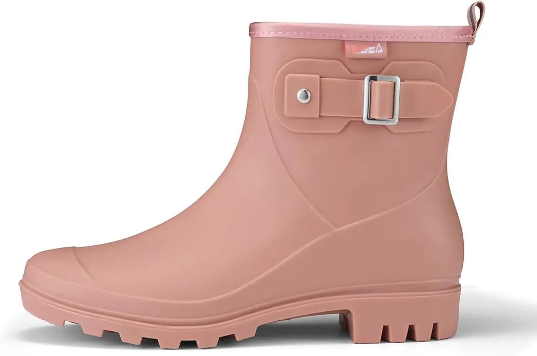 HISEA Women's Ankle Rain Boots Waterproof, Fashion Short Garden Shoes Anti-slip for Women with Comfortable Insole by GreenHaven Gardens