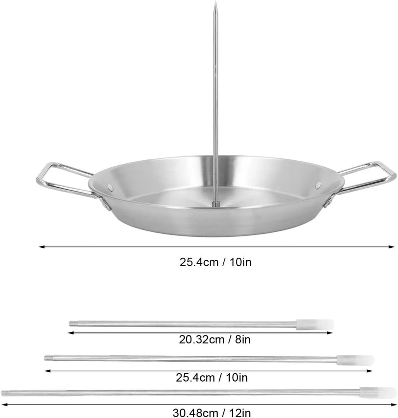 Al Pastor Skewer for Grill, Stainless Steel Vertical Skewer with 8 10 12in Removable Spikes, Spit Stand for Grill Smoker, Oven BBQ by GreenHaven Gardens