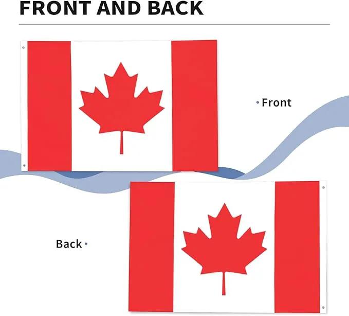 Canada Canadian Flag Garden Yard House 2x3 ft Flags Double Sided Print Banner Indoor Outdoor Party Home Decorations for Boat Dorm House Balcony by GreenHaven Gardens
