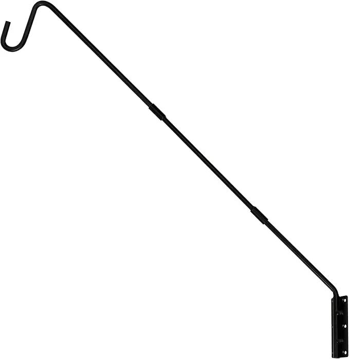 Juegoal Heavy Duty Deck Hook, 25 Inch to 36 Inch Wall Mounted Extended Reach Deck Hook Wall Pole Plant Bracket for Hanging Bird Feeder, Plants, Suet Baskets, Lanterns, Wind Chimes by GreenHaven Gardens