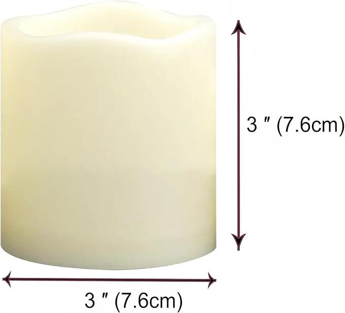 CANDLE CHOICE Waterproof Outdoor Battery Operated Flameless Candles with Timer Flickering Plastic Resin Electric LED Pillar Lights for Lantern Patio Garden Wedding Party Decorations 3x3 Inches 2 Pack by GreenHaven Gardens