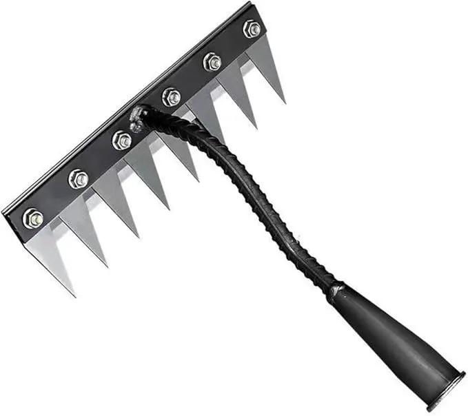 Gardening Hand Weeder Tool,Manual Weeder Tool with Detachable Blades, 4 Sizes High Carbon Steel Dual-Edge Design for Farm Garden Lawn Weed Removal, Soil Cultivation & Root Extraction (8 Tines) by GreenHaven Gardens