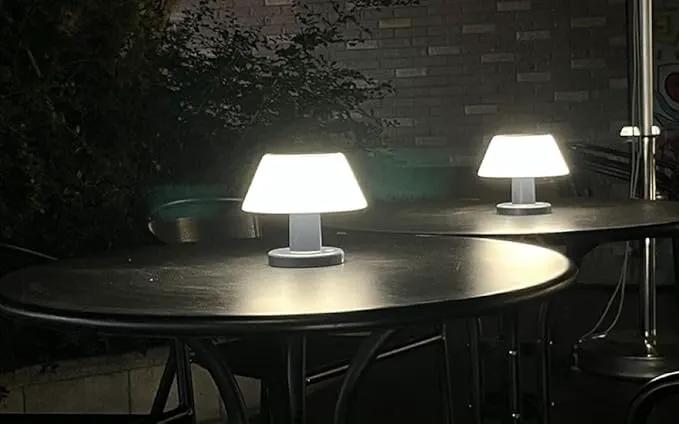 Solar Table Lamp Rechargeable Cordless - 4 Modes USB/Solar Charging Indoor Outdoor, IP54 Waterproof, 4000K Neutral White Light for Living Room/Garden/Study/Patio by GreenHaven Gardens