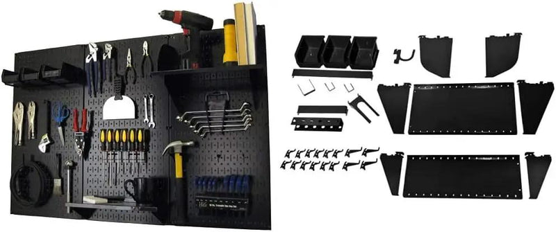 Pegboard Organizer Wall Control Metal Pegboard Tool Storage Kit with Accessories by GreenHaven Gardens