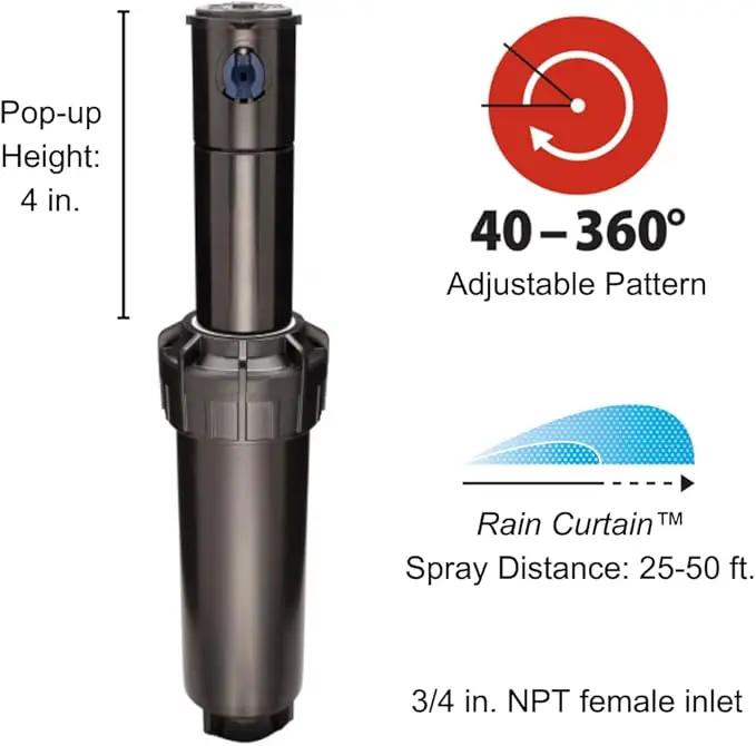 Rain Bird CP500012PK Professional Grade Rotor with Pro Nozzle Set, 40° to 360° Pattern, 25' to 50' Spray Distance, 12-Pack by GreenHaven Gardens