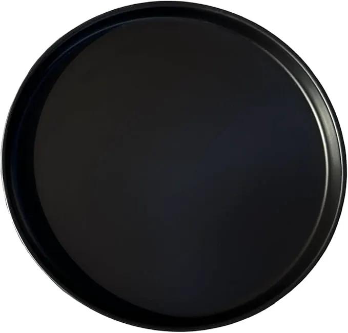 2 Pack Ceramic Plant Saucer Pot Tray 7 Inch, Planter Saucers 4 5 6 7 8 9 10 11 12 13 Inch for Indoors Outdoor, Durable Sturdy Flower Drainage drip Water Tray for Glazed Pots Base (7 Inch-Black) by GreenHaven Gardens