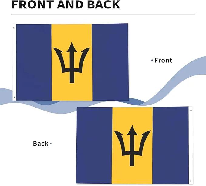 Barbados Barbadian Flag Garden Yard House 2x3 ft Flags Double Sided Print Banner Indoor Outdoor Party Home Decorations for Boat Dorm House Balcony by GreenHaven Gardens
