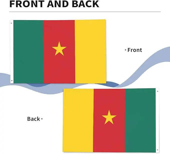 Cameroon Cameroonian Flag Garden Yard House 2x3 ft Flags Double Sided Print Banner Indoor Outdoor Party Home Decorations for Boat Dorm House Balcony by GreenHaven Gardens