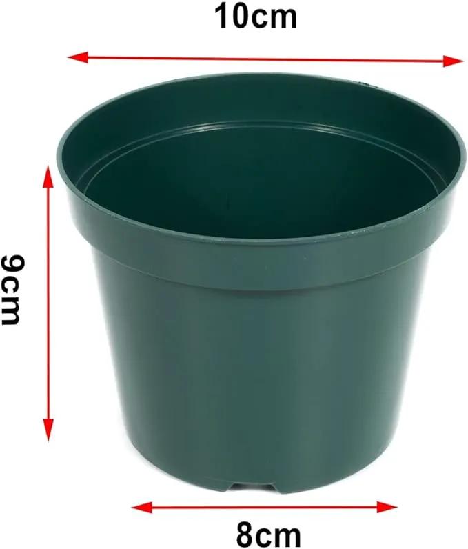 40 Pack 4 Inch Plastic Nursery Pots with Mesh Pad, Thick Sturdy Plastic Plant Pots with Drainage Holes Indoor/Ourdoor Flower Planter Pots, Green by GreenHaven Gardens