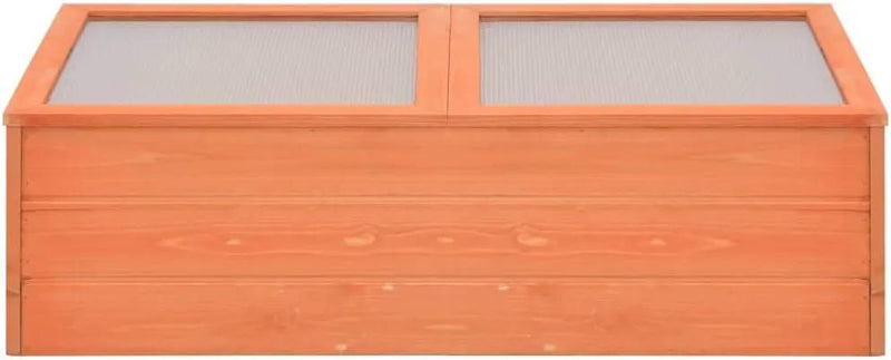 Wooden Garden Portable Greenhouse Sturdy Cold Frame Raised Plants Bed Protection with 2 PC Boards and Openable Top Door Raised Flower Planter Box 39.4"x19.7"x13.4" by GreenHaven Gardens