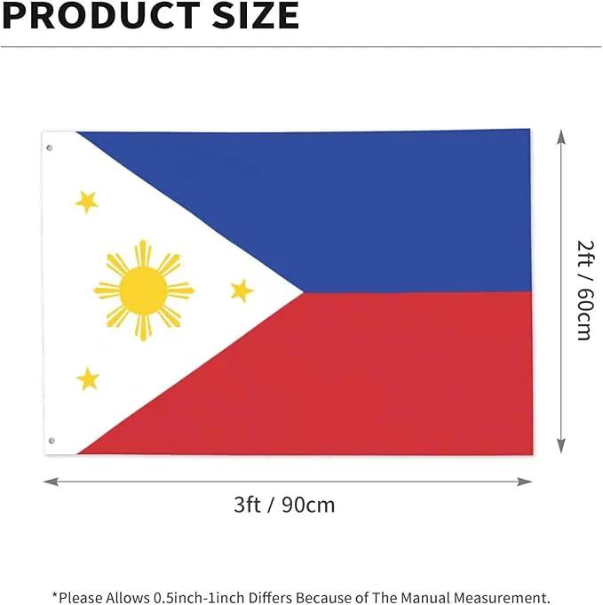 Philippines Philippinese Flag Garden Yard House 2x3 ft Flags Double Sided Print Banner Indoor Outdoor Party Home Decorations for Boat Dorm House Balcony by GreenHaven Gardens