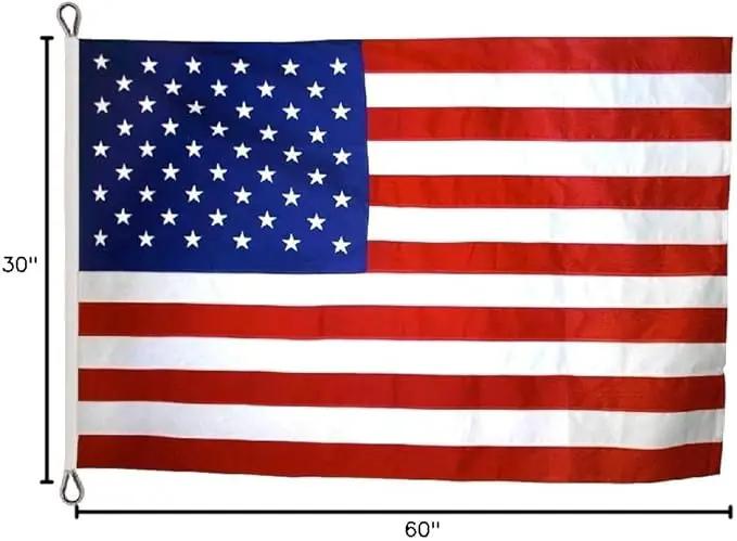 Annin Flagmakers (2428) SolarGuard Nyl-Glo American Flag, Made in USA, 30 x 60 Feet, Nylon by GreenHaven Gardens