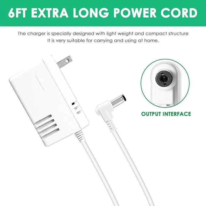 24V AC/DC Adapter Charger Compatible with Rachio Smart Sprinkler Controller, Indoor Irrigation System Controller Accessories Power Supply Cord by GreenHaven Gardens