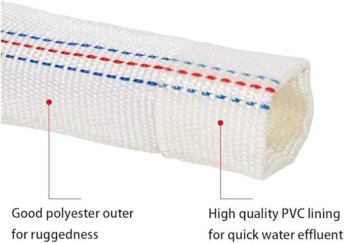 1" 30M-98FT Lay-Flat Hose Water Pool Cleaning Belt Discharge Pump Hose With Aluminum Clamps Fittings Fire Hose Length Connection Pump Hose for House,Garden,Irrigation, Water pumping hose Firehose by GreenHaven Gardens