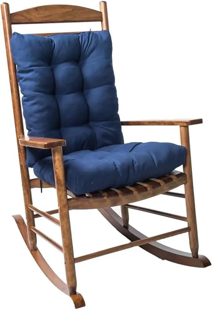 1 Pack Patio Chair Cushion, Rocking Chair Cushion Overstuffed Seat Back Cushion Pad for Outdoor Indoor, Navy Blue by GreenHaven Gardens