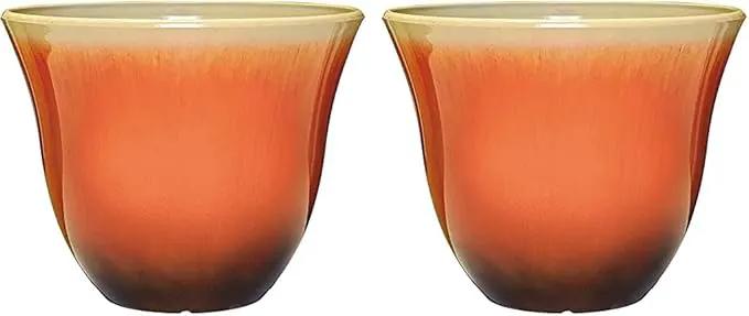 Classic Home and Garden Honeysuckle Resin Flower Pot Planter, Tequila Sunrise, 15" (Pack of 2) by GreenHaven Gardens