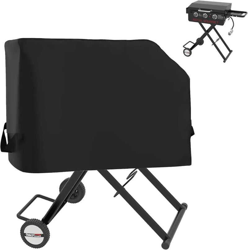 Griddle Cover for Royal Gourmet PD3001 3-Burner Propane Gas Griddle with Collapsible Stand, 600D Heavy Duty Wateproof UV Protected Cover for Scissor Legs Griddle, 44" x 24" x 30" by GreenHaven Gardens