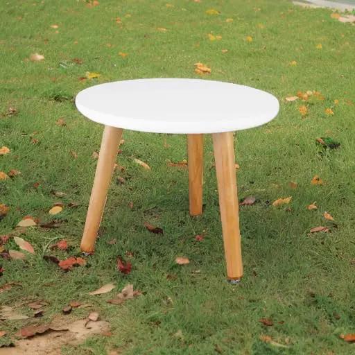 Uneedem Indoor Plant Stand Wood Mid Century Modern Small Round Side Plant Table for Indoor Plants, 8.9" Tall Plant Holder for Flower Pots End Table by GreenHaven Gardens