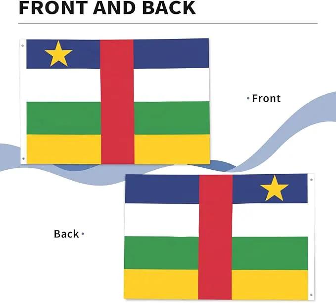 Central African Republic Flag Garden Yard House 2x3 ft Flags Double Sided Print Banner Indoor Outdoor Party Home Decorations for Boat Dorm House Balcony by GreenHaven Gardens