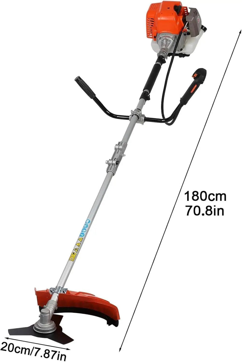 2025 Upgraded Weed Wacker, 52CC Gas Powered Weed Eater, 2 in 1 Gas String Trimmer and Grass Cutter with 3 Teeth Brush Cutter Blade, Lightweight Hedge Trimmer Edger Lawn Tool for Garden Yard by GreenHaven Gardens