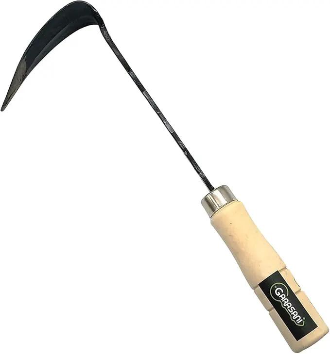 GARASANI Hand Hoe Plow Korean Style Ho-Mi Small Hoe Used to Dig Up Weeds (Grass) by GreenHaven Gardens
