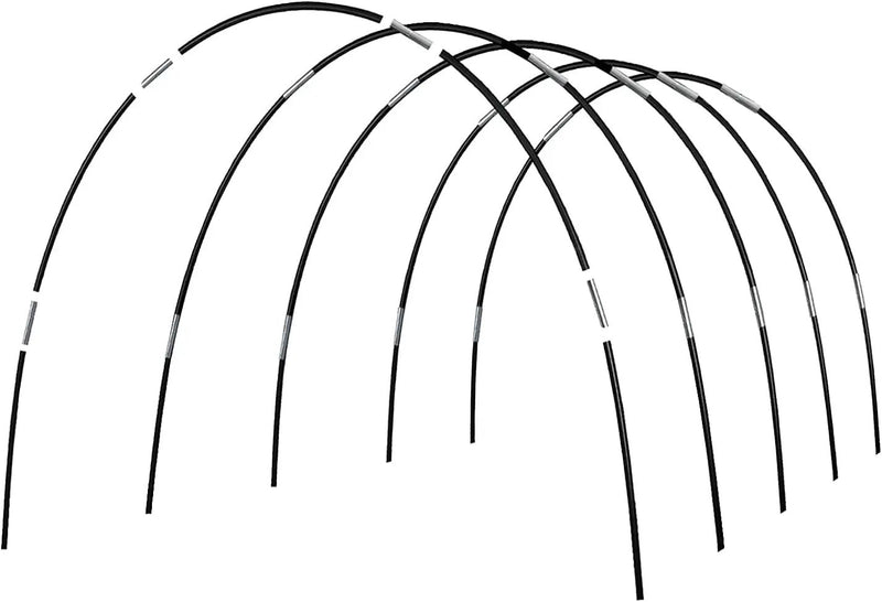 Greenhouse Hoops Grow Tunnel, 5 Sets of 7FT Garden Hoops for Raised Beds, Rust-Proof Fiberglass Frame for Garden Netting, Greenhouse Kit, Plant Shade Cloth, Plant Row Cover, 25 pcs by GreenHaven Gardens