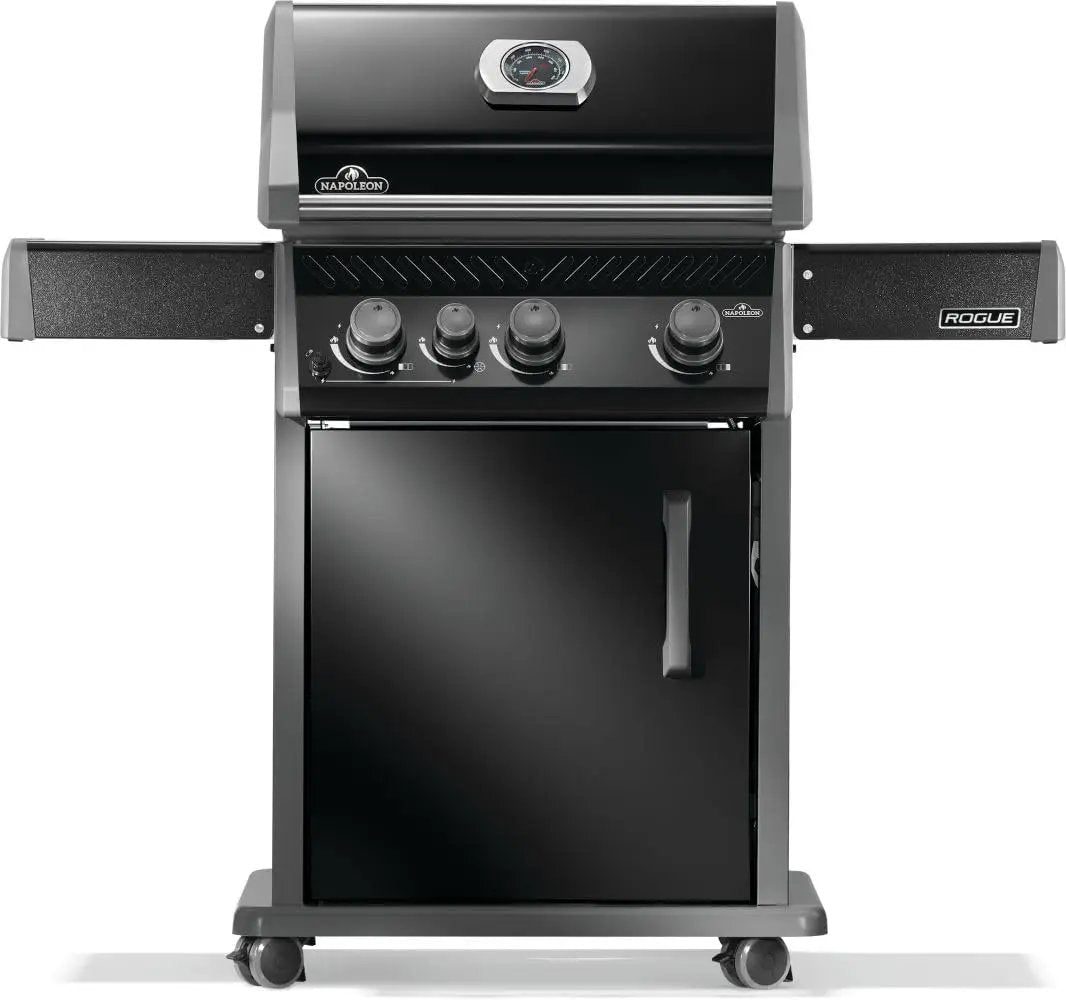 Napoleon Rogue 425 Natural Gas Grill with Range Side Burner, Black, 3 Stainless Steel Main Burners, Durable Outdoor Cooking by GreenHaven Gardens