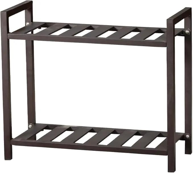 Versatile Indoor/Outdoor Plant Stand – High-Strength Aluminum with 300 LBS Load Capacity - Ideal Decor for Patios, Gardens, Living Rooms | L25.5 x W11.8 x H22 inches by GreenHaven Gardens