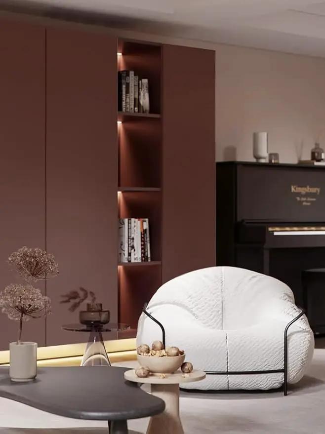 Dimoon 236''x17.7'' Red Peel and Stick Wallpaper Contact Paper Modern Self Adhesive Wall Paper Removable Renter Friendly Textured Solid Color Shelf Cabinet Vinyl Roll (236''x17.7'',Bordeaux Red) by GreenHaven Gardens