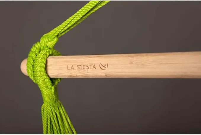 LA SIESTA® - Large Comfort Domingo Hammock Swing Chair - Weather & Tear Resistant Hanging Hammock Chair - Indoor Outdoor Hammock Chair Swing - Patio Porch Bedroom Hanging Chair - Max 285 Lbs, Lime by GreenHaven Gardens