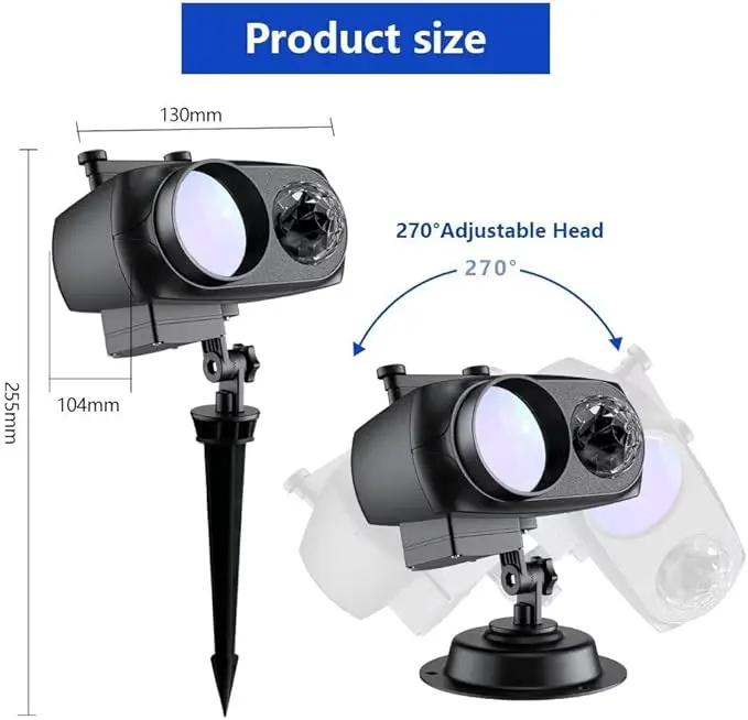 Decorative Lighting Projectors Outdoor, Chirstmas LED Projection Lamp with Remote Control & Timer Function for Xmas Holiday Party Garden Patio Decoration by GreenHaven Gardens
