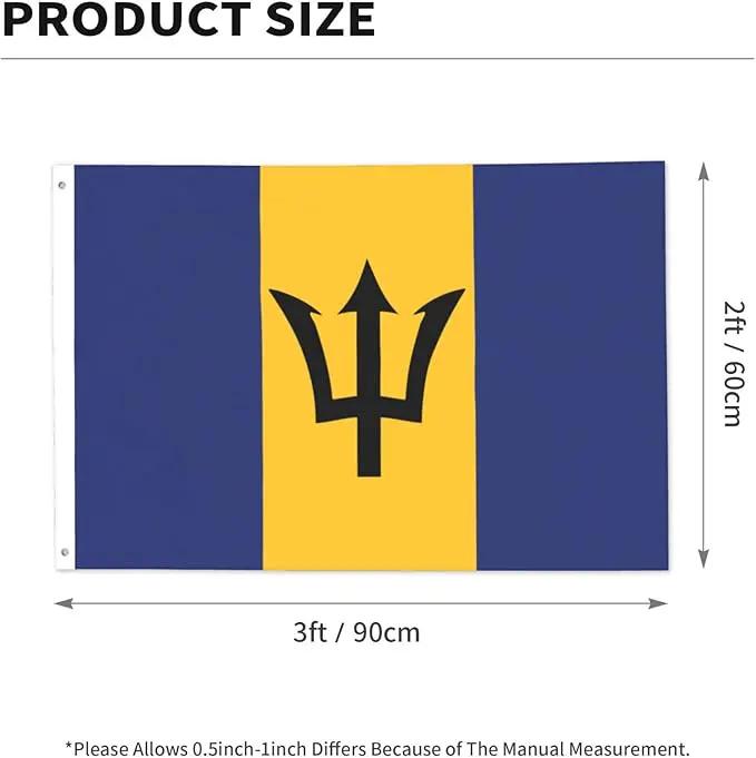 Barbados Barbadian Flag Garden Yard House 2x3 ft Flags Double Sided Print Banner Indoor Outdoor Party Home Decorations for Boat Dorm House Balcony by GreenHaven Gardens