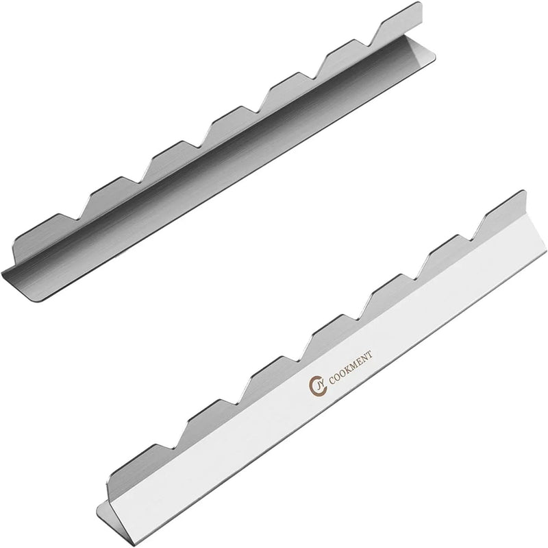 Kabob Skewers Stainless Steel Long BBQ Barbecue Skewers, Flat Metal Kebob Sticks Wide Reusable Grilling Skewers for Meat Chicken,Set of 9 Including 2 barbeecue rack with Storage Bag by GreenHaven Gardens