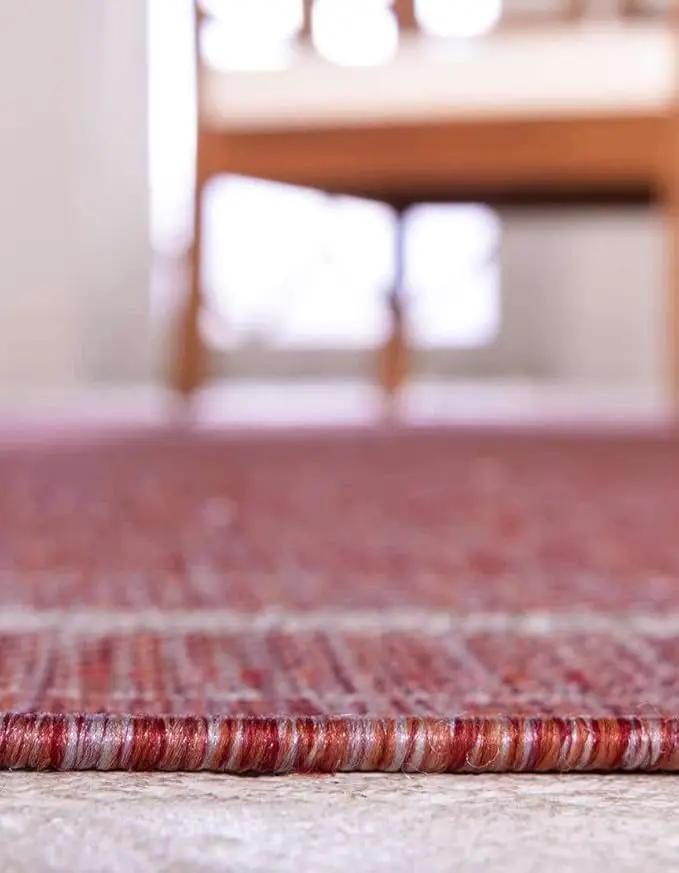 Unique Loom Outdoor Border Collection Area Rug - Soft Border (2' x 3' 1" Rectangle, Rust Red/ Ivory) by GreenHaven Gardens