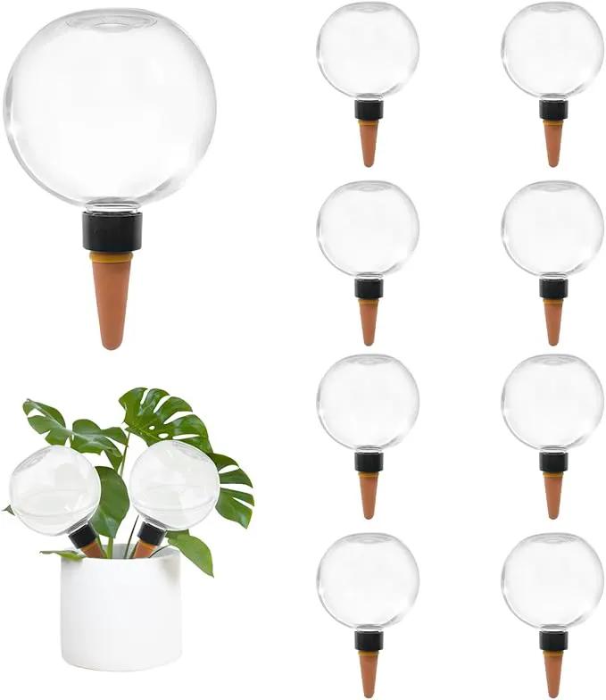9 Pcs Self Watering Globes for Indoor & Outdoor Plants Automatic Watering Planter Insert 17.5 oz Watering Bulbs with Slow Release Control Water Dripper for Plants by GreenHaven Gardens