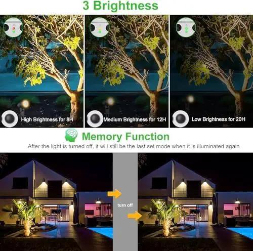CLY 4-in-1 Solar Spot Lights Outdoor with 14M Cable Solar Powered Landscape Lighting Low Voltage IP66 Waterproof Auto On/Off for Outside Garden Yard Landscape Pathway 2700K Warm White by GreenHaven Gardens