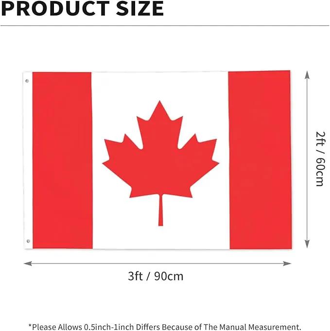 Canada Canadian Flag Garden Yard House 2x3 ft Flags Double Sided Print Banner Indoor Outdoor Party Home Decorations for Boat Dorm House Balcony by GreenHaven Gardens