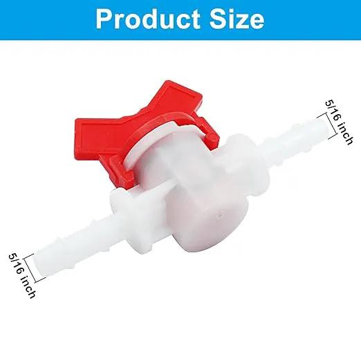Murtenze 2Pcs 5/16 inch Hose Barbed Ball Valve Drip Irrigation Ball Valve Shut Off Switch for Drip Irrigation and Aquariums by GreenHaven Gardens