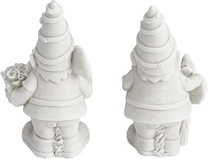Bright Creations 2 Pack Ceramics to Paint - Paint Your Own Garden Gnome Statues, Blank Paintable Ceramics for Adults (5 in) by GreenHaven Gardens