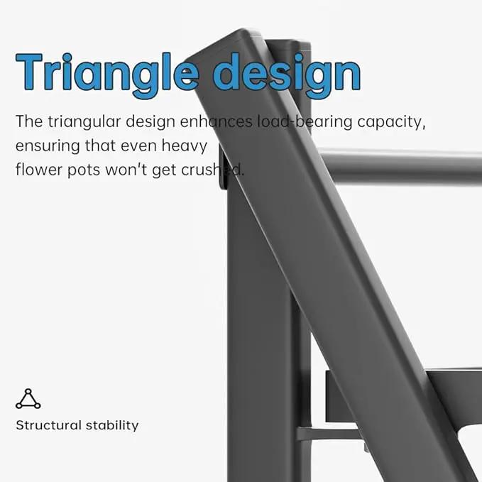 Deluxe 2-Tier Aluminum Plant Stand Indoor/Outdoor, Weather-Resistant Flower Pot Rack, Stylish & Lightweight Plant Stands for Garden, Balcony & Living Room by GreenHaven Gardens