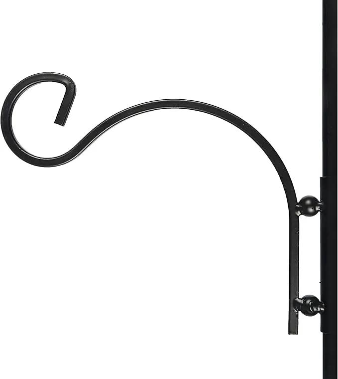 Ashman Deluxe Bird Feeding Station (1 Pack) Bird Feeders for Outside - Multi Feeder Pole Stand Kit with 4 Hangers, Bird Bath and 3 Prong Base for Attracting Wild Birds - 22 Inch Wide x 92 Inch Tall. by GreenHaven Gardens