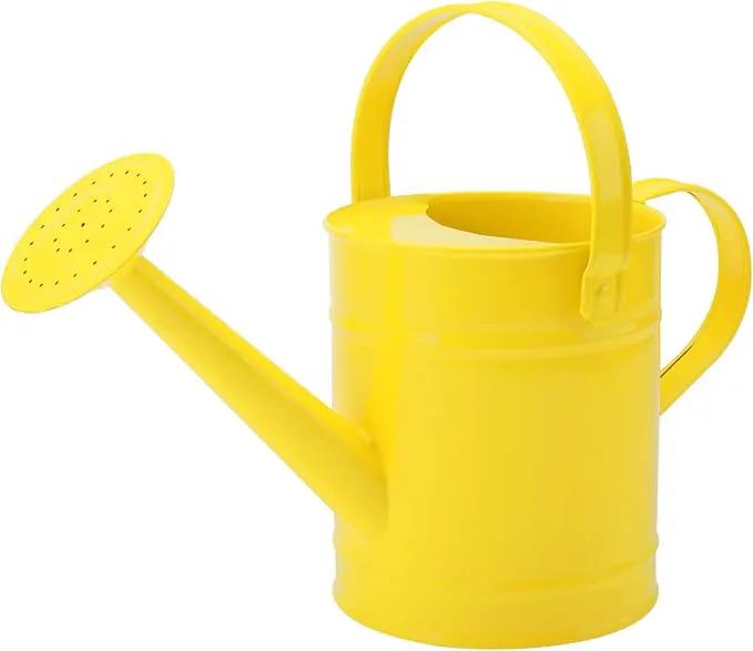 Finderomend Metal Watering Can 1.5L/51oz, Iron Art for Outdoor Plants, Yellow by GreenHaven Gardens