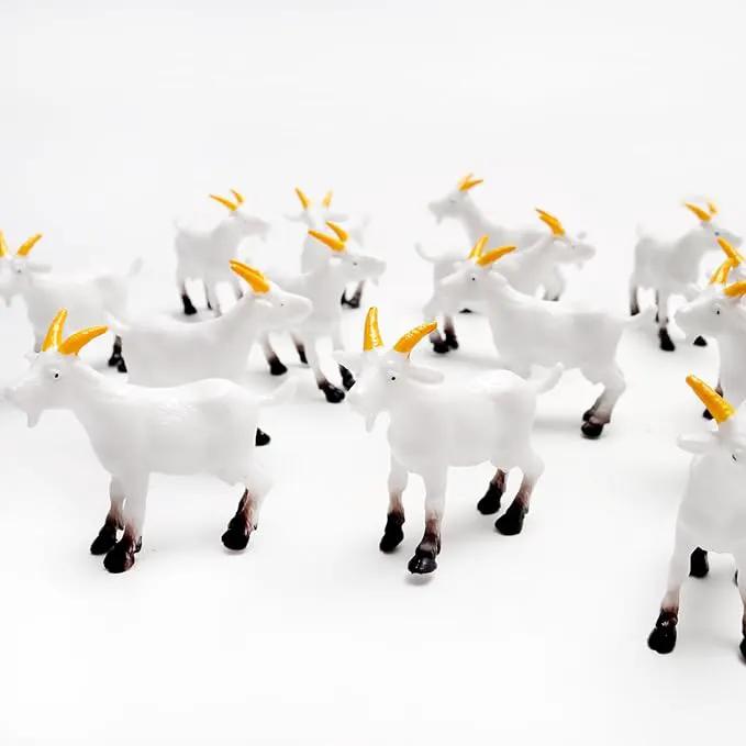 Aydinids 25 Pcs Miniature Goat Figurines Mini Resin Lamb Miniature Lamb Figure Plastic Farm Animal Model for Succulent Planter Moss Landscape DIY Terrarium Fairy Garden by GreenHaven Gardens