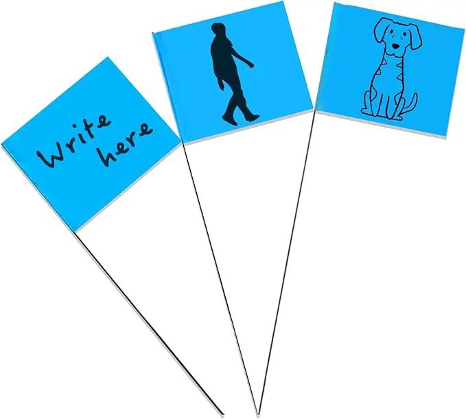 Zozen Marking Flags, Blue Color/1000 Pcs/15x4x5 Inch, Yard Flags for Lawn & Irrigation & Landscape & Sprinkler & Survey & Dog Training. by GreenHaven Gardens