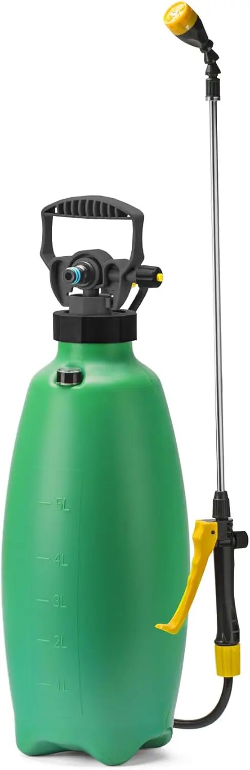 Aussie EzySpray™ 1.3 Gal No-Pump Garden Sprayer – Power Pouch™ Self-Pressurizing, Handheld with 4 Spray Patterns, Comfort Grip Wand, Chemical & Water Use by GreenHaven Gardens