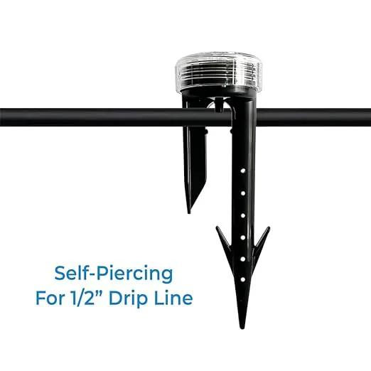 Spike 4-Pack - Deep Underground Dripper, Tree & Plant Root Watering Drip Irrigation & Fertilizer Stake (1/2" Female NPT Compatible with All Connectors, Water Hose, Drip & PVC) by GreenHaven Gardens