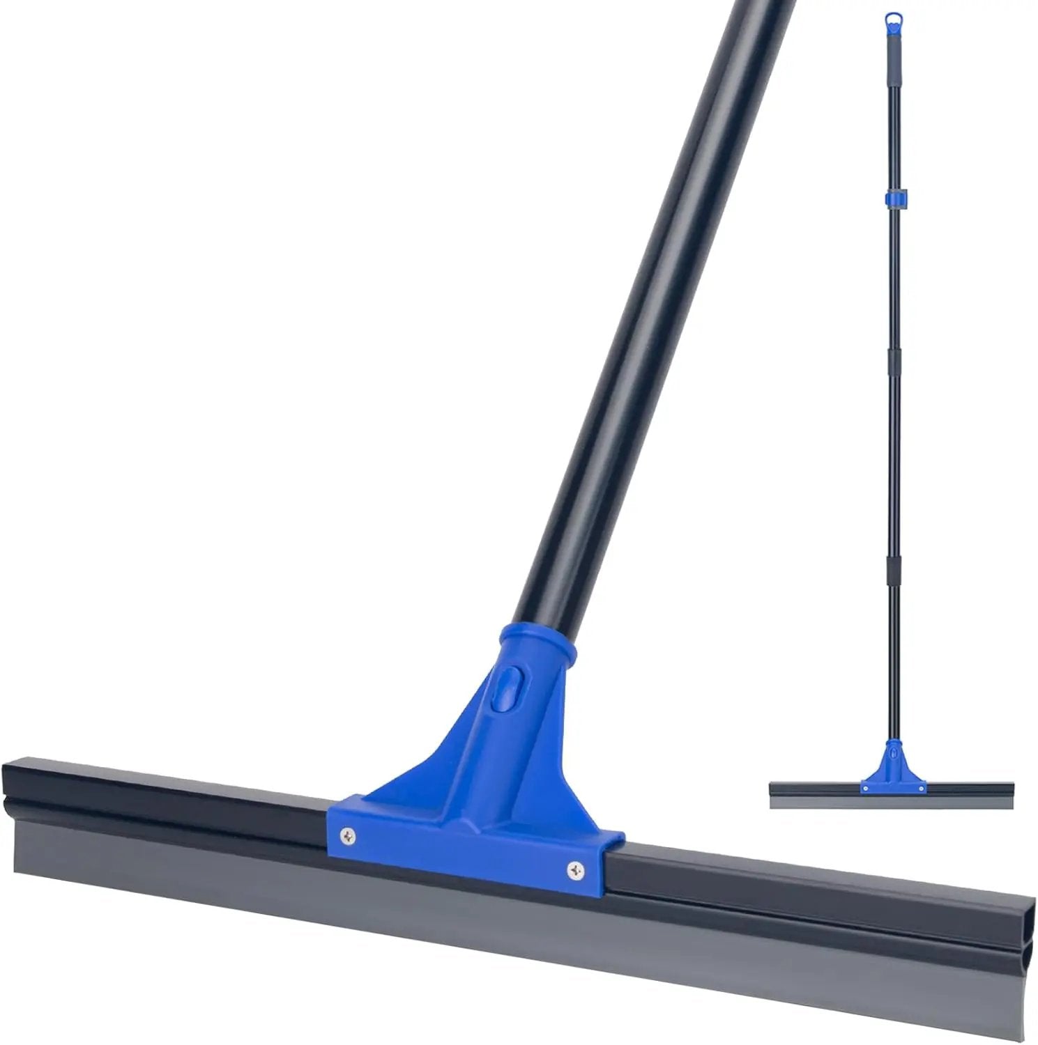 Floor Squeegee with Telescopic Long Handle 59'', Heavy Duty 18" Rubber Wiper Broom for Concrete, Bathroom Tile, Garage, Deck by GreenHaven Gardens