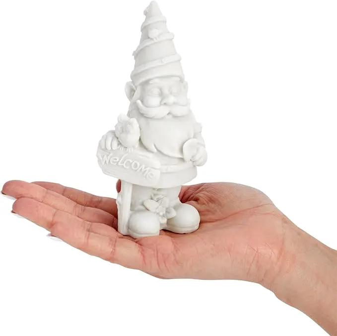 Bright Creations 2 Pack Ceramics to Paint - Paint Your Own Garden Gnome Statues, Blank Paintable Ceramics for Adults (5 in) by GreenHaven Gardens