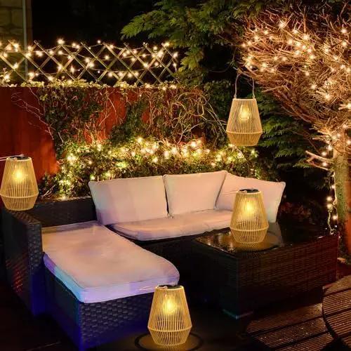 Solar Lanterns Outdoor, KagoLing Solar Hanging Lantern Lights Decorative Christmas Light for Garden Patio Courtyard Lawn, HANDLAN-01 by GreenHaven Gardens